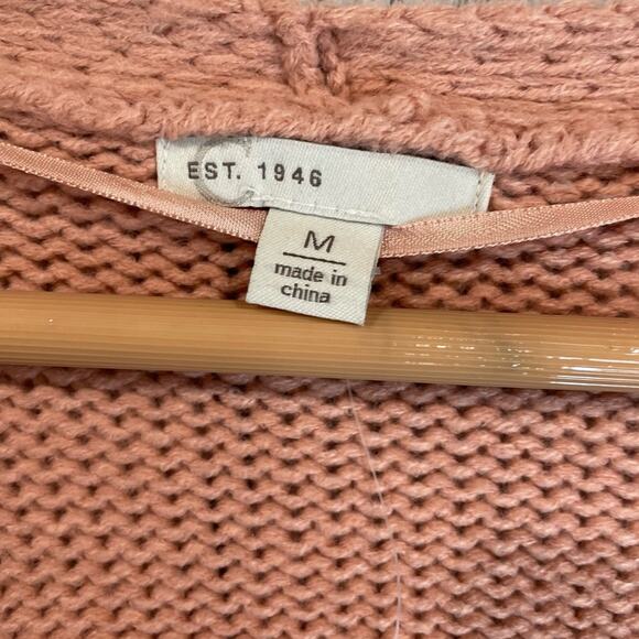 Est 1946 Pink Swiss Dot Open Front Cardigan Size Medium - Picture 3 of 9